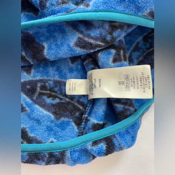 Patagonia Synchilla Snap-T Pullover Women's Size M Leaping Oasis Blue Fish - Picture 11 of 15